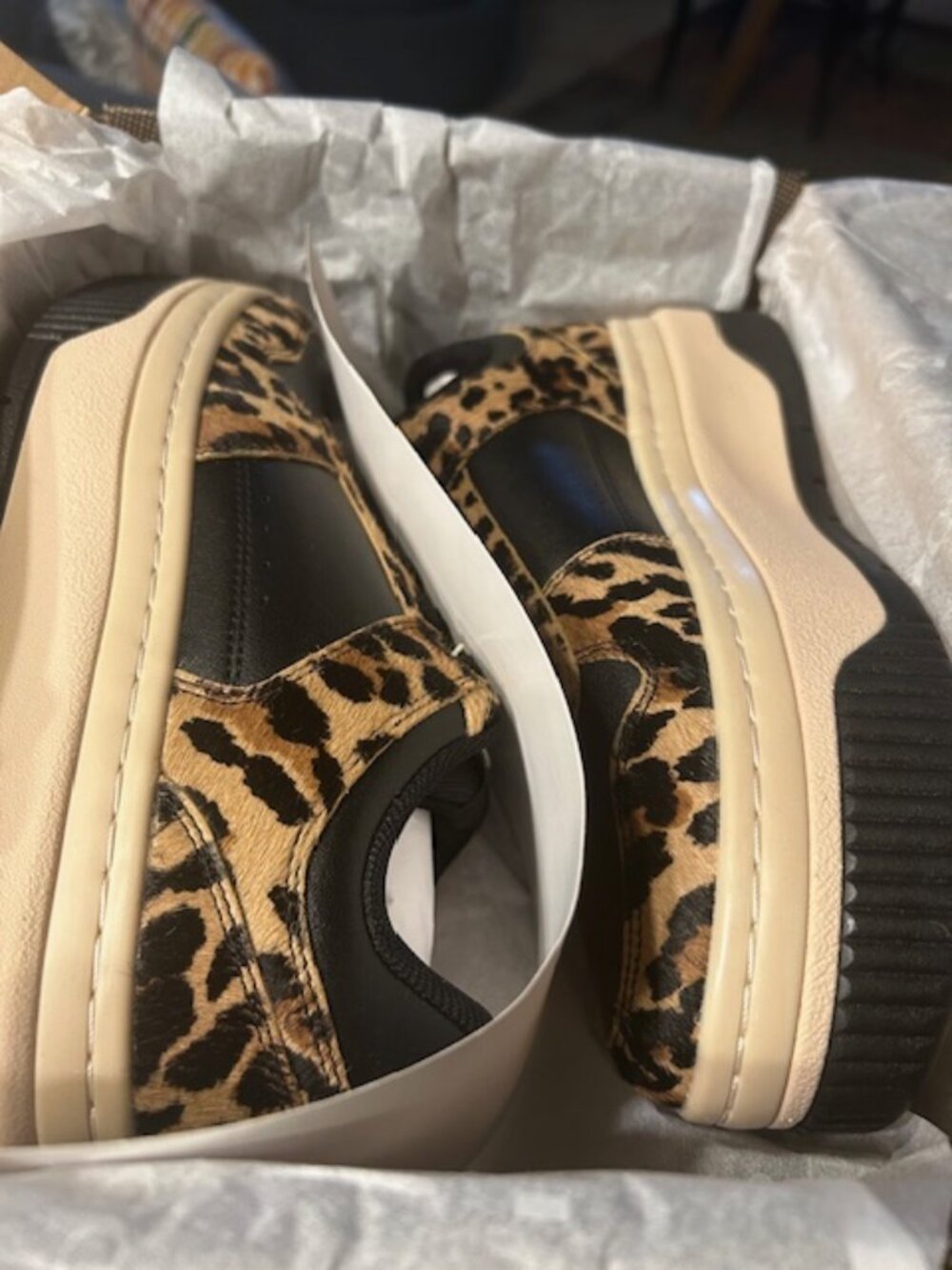 Coach Platform Sneaker With Leopard Print